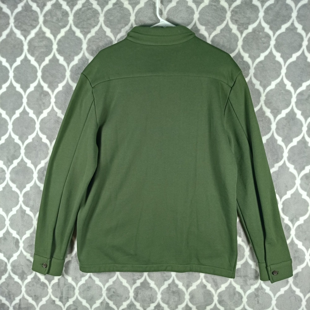 Banana Republic Shacket Men Large‎ Green Shirt Jacket Overshirt Stretch Cotton - Picture 3 of 11